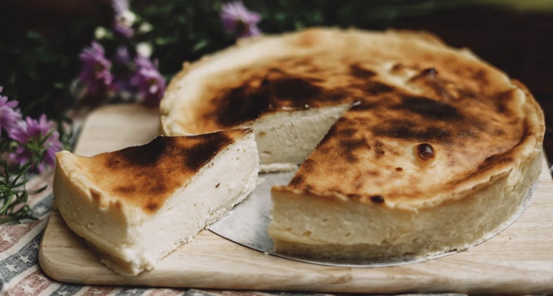 עוגת גבינה באסקית ב – 10 דק’